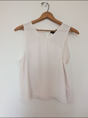 Trouve White Cross-Front Sleeveless Camisole